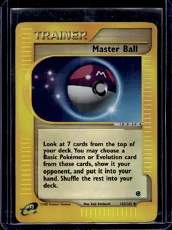 2002 Pokemon Expedition Set Master Ball #143/165 - Image 1