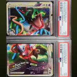 2010 Pokemon HeartGold & SoulSilver Rayquaza Deoxys LEGE 89/90 PSA 5 SEQ PAIR - Image 1
