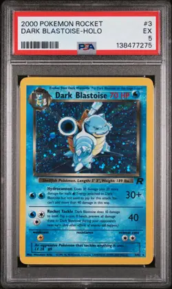 2000 POKEMON ROCKET #3 DARK BLASTOISE-HOLO PSA 5 - Image 1
