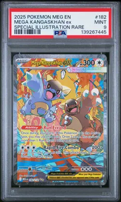 2025 POKEMON MEGA EVOLUTION SPECIAL ILLUSTRATION RARE MEGA KANGASKHAN EX PSA 9 - Image 1