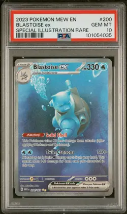 POKEMON 2023 BLASTOISE ex MEW EN-151 #200 PSA 10 - Image 1