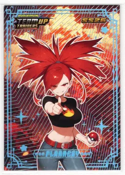 POKEMON TEAM UP TRAINERS - * FLANNERY - SS26 * SLIVER FOIL HOLO * - Image 1