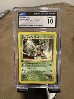 2000 Pokemon Giovanni's Pinsir Gym Challenge 1st Edition CGC 10 24/132 - Image 1
