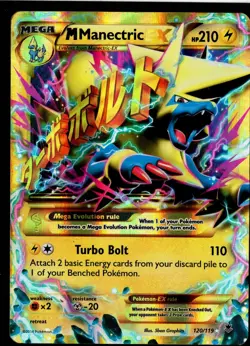 M Manectric EX (120 Secret Rare) 120/119 XY-Phantom Forces Pokemon Holo HP - Image 1