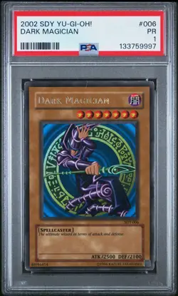 2002 YU-GI-OH! STARTER DECK: YUGI #006 DARK MAGICIAN PSA 1 - Image 1