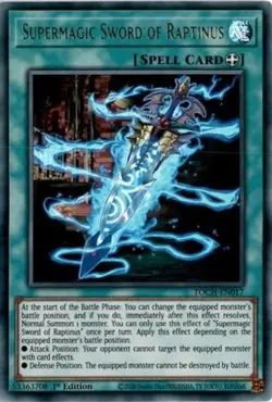 Yugioh! LP Supermagic Sword of Raptinus - TOCH-EN017 - Ultra Rare - 1st Edition - Image 1