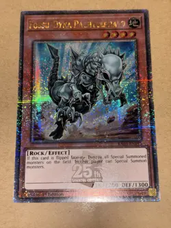 Fossil Dyna Pachycephalo RA03-EN195 Quarter Century Secret Rare YuGiOh! NM - Image 1