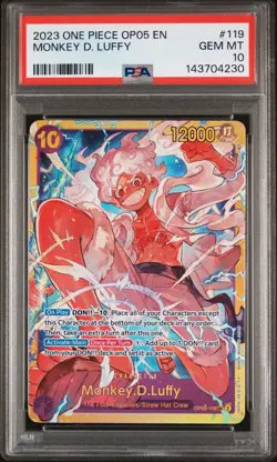 2023 ONE PIECE OP05-AWAKENING OF THE NEW ERA #119 MONKEY D. LUFFY PSA 10 - Image 1