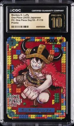 2025 ONE PIECE JPN PC: ONE PIECE DAY'25 -PROMO MONKEY D. LUFFY CGC 10 PRISTINE - Image 1