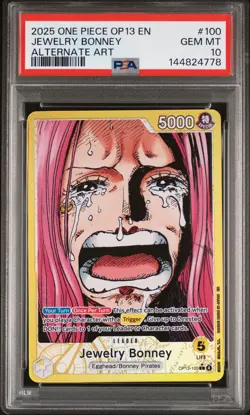 2025 ONE PIECE OP13-CARRYING ON HIS WILL ALTERNATE ART JEWELRY BONNEY PSA 10 - Image 1