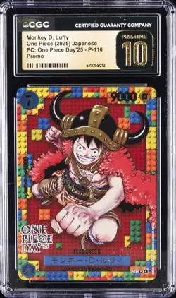 2025 ONE PIECE JPN PC: ONE PIECE DAY'25 PROMO MONKEY D. LUFFY CGC 10 PRISTINE - Image 1