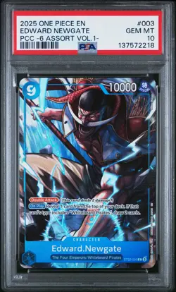 2025 ONE PIECE PREMIUM COLLECTION 6 ASSORT VOL.1- #003 EDWARD NEWGATE PSA 10 - Image 1