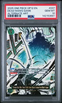2025 ONE PIECE DEMON AURA NINE-SWORD ASURA BLADES DRAWN DEAD MAN'S GAME PSA 10 - Image 1