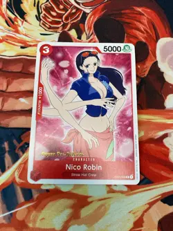 Nico Robin Stamped Super Pre-Release Starter Deck Straw Hat Crew ST01-008 Red - Image 1