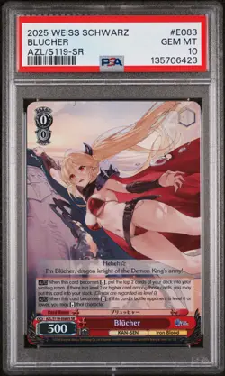 2025 WEISS SCHWARZ AZUR LANE VOL.2 SR #E083 BLUCHER PSA 10 - Image 1