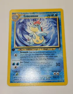 Croconaw 31/111 Neo Genesis 1st First Edition Pokemon Card LP - Image 1