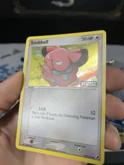 Pokemon Card Ex Unseen Forces Snubbull 74/115 2005 Reverse Holo - Image 3