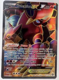 VOLCANION EX 107 2016 Pokemon Card XY Steam Siege PSA 9 FULL ART - Image 2