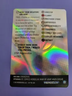 DC Heroclix Weaponer of Qward #L025 Legacy Card Set Yellow Lantern Foil New - Image 2