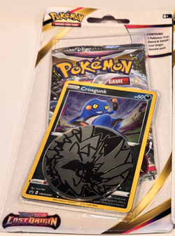 Pokemon SWSH Lost Origin Booster Pack BLISTER PACK 10 Cards + CROAGUNK PROMO NEW - Image 1