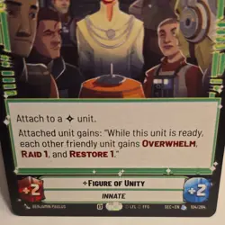 Star Wars Unlimited Figure of Unity Legendary Secrets Of Power Card 104/264 - Image 2