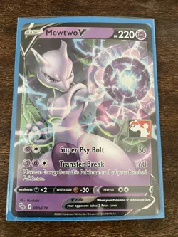 Pokemon Mewtwo v Play Holo Stamped Promo Card 030/078 - Image 1