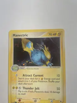 Pokemon Card - Manectric Ruby and Sapphire 9/109 Holo Rare DMG (scratches) - Image 2