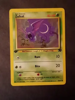 Pokemon Card 1st Edition Zubat Team Rocket TCG 2000 Wotc - Image 4