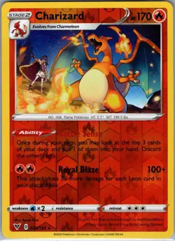 Charizard 025/185 Reverse Holo SWSH04: Vivid Voltage - Pokemon Card - NM - Image 1