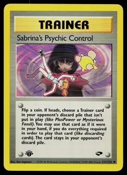 Pokemon Card - Sabrina's Psychic Control Gym Challenge 121/132 1st Edition - Image 1