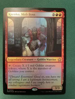 2024 - Krenko, Mob Boss -Foil Near Mint MTG Foundations commander - Image 1