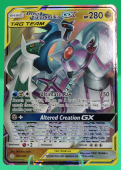 Pokemon Arceus Dialga Palkia GX Cosmic Eclipse Tag Team Card 156/236 Nm - Image 1
