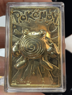 Pokemon #61 Poliwhirl Trading Card 23K Gold Plated 1999 Burger King w/ COA/ Ball - Image 4