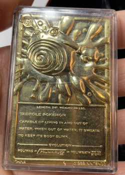 Pokemon #61 Poliwhirl Trading Card 23K Gold Plated 1999 Burger King w/ COA/ Ball - Image 5