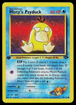 Pokemon Card - Misty's Psyduck Gym Challenge 90/132 Common 1st Edition - Image 1