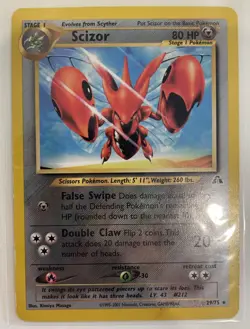 Pokemon Scizor 29/75 Neo Discovery Rare Stage 1 Card 2001 English Regular - Image 1