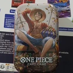 Bandai Namco One Piece Card Game Tin Pack Set Vol.2 Promo Booster Luffy - Image 1