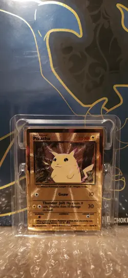 Pikachu Metal Gold Card UPC Pokemon 25th Anniversary Celebrations 58/102 Promo - Image 1