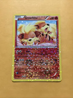 Growlithe RC4/RC25 Reverse Holo Pokemon Card 2013 Legendary Treasures MP - Image 1