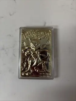 1999 Burger King Limited Edition Pokemon Trading Card 23K Gold Plated Mewtwo - Image 1