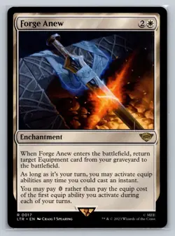 MTG Lord of the Rings #017 Forge Anew Rare Enchantment - Image 1