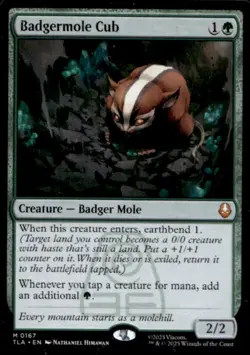 2025 Magic The Gathering The Last Airbender Avatar Badgermole Cub #0167 - Image 1