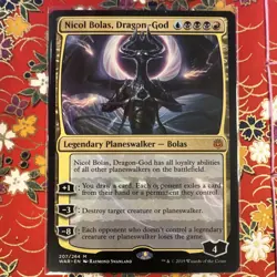 Nicol Bolas, Dragon-God War of the Spark Planeswalker Mythic Blue Black Red Reg… - Image 1