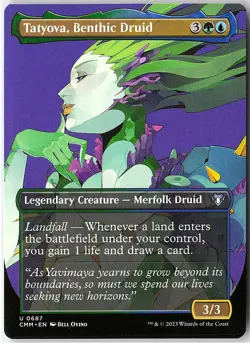 Tatyova, Benthic Druid (Borderless) 687 Uncommon Commander Masters NM/LP MTG - Image 1