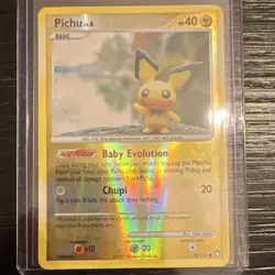 Pokemon TCG Pichu Mysterious Treasures 93/123 Reverse Holo Common 40HP 2007 - Image 1