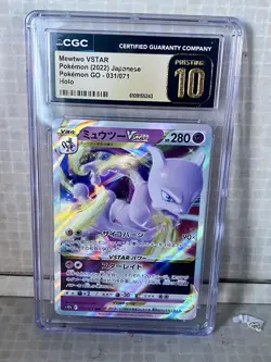 Pokemon Card Mewtwo VSTAR 031/071 JP S10b Pokemon GO Triple Rare CGC 10 Holo - Image 1