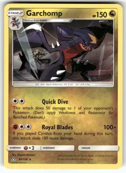 Garchomp SM - Ultra Prism Rare Pokemon Lightly played - Image 1