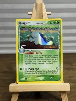 Pokemon Card - Quagsire Dragon Frontiers 21/101 Rare Reverse Holo Stamped - Image 1