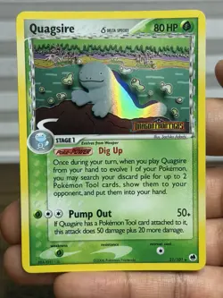 Pokemon Card - Quagsire Dragon Frontiers 21/101 Rare Reverse Holo Stamped - Image 3