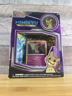POKEMON TCG Mimikyu Premium PIN Collection Factory Sealed Box-3 Booster Packs - Image 4